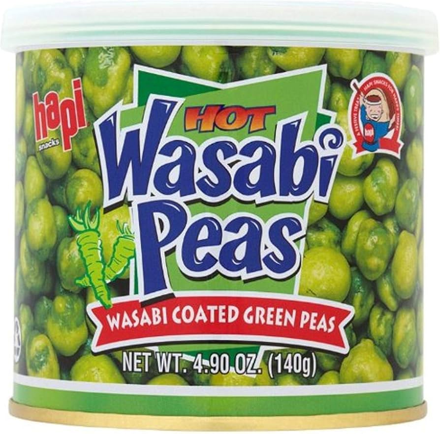 Amazon.com: Hapi Hot Wasabi Peas, 4.9-Ounce Tins (Pack of 8)